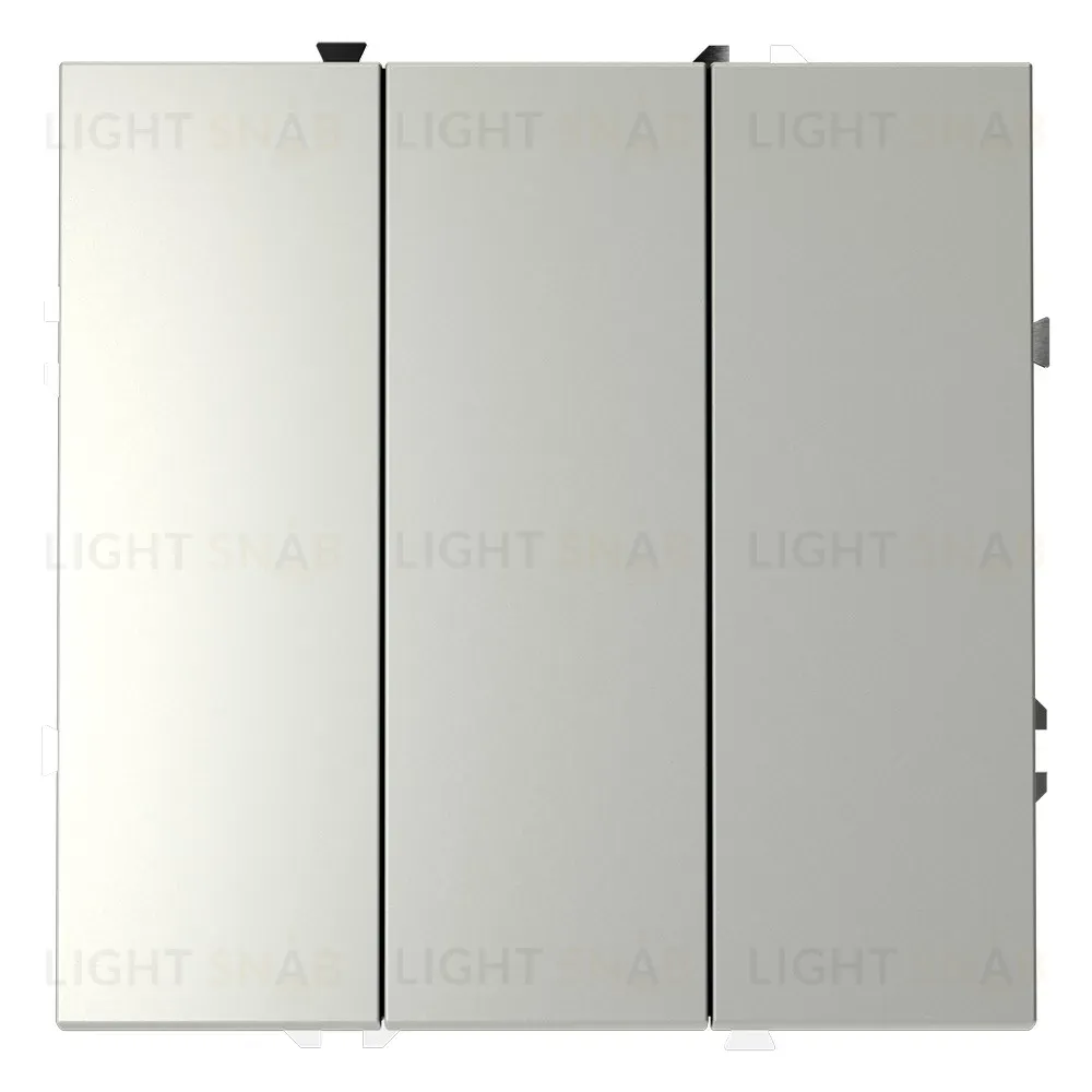 Выключатель трехклавишный Voltum S70 VLS030105 (сталь) VLS030105