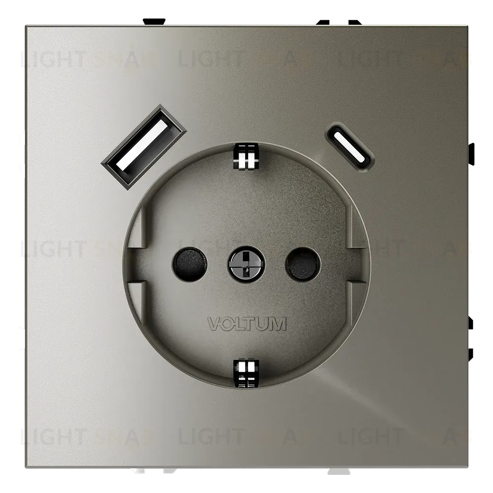 Розетка с USB, A+C Voltum S70 VLS040504 (шелк) VLS040504