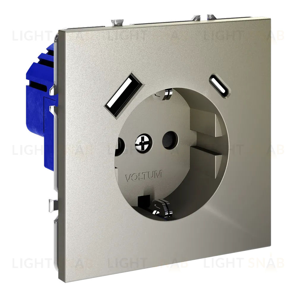 Розетка с USB, A+C Voltum S70 VLS040504 (шелк) VLS040504