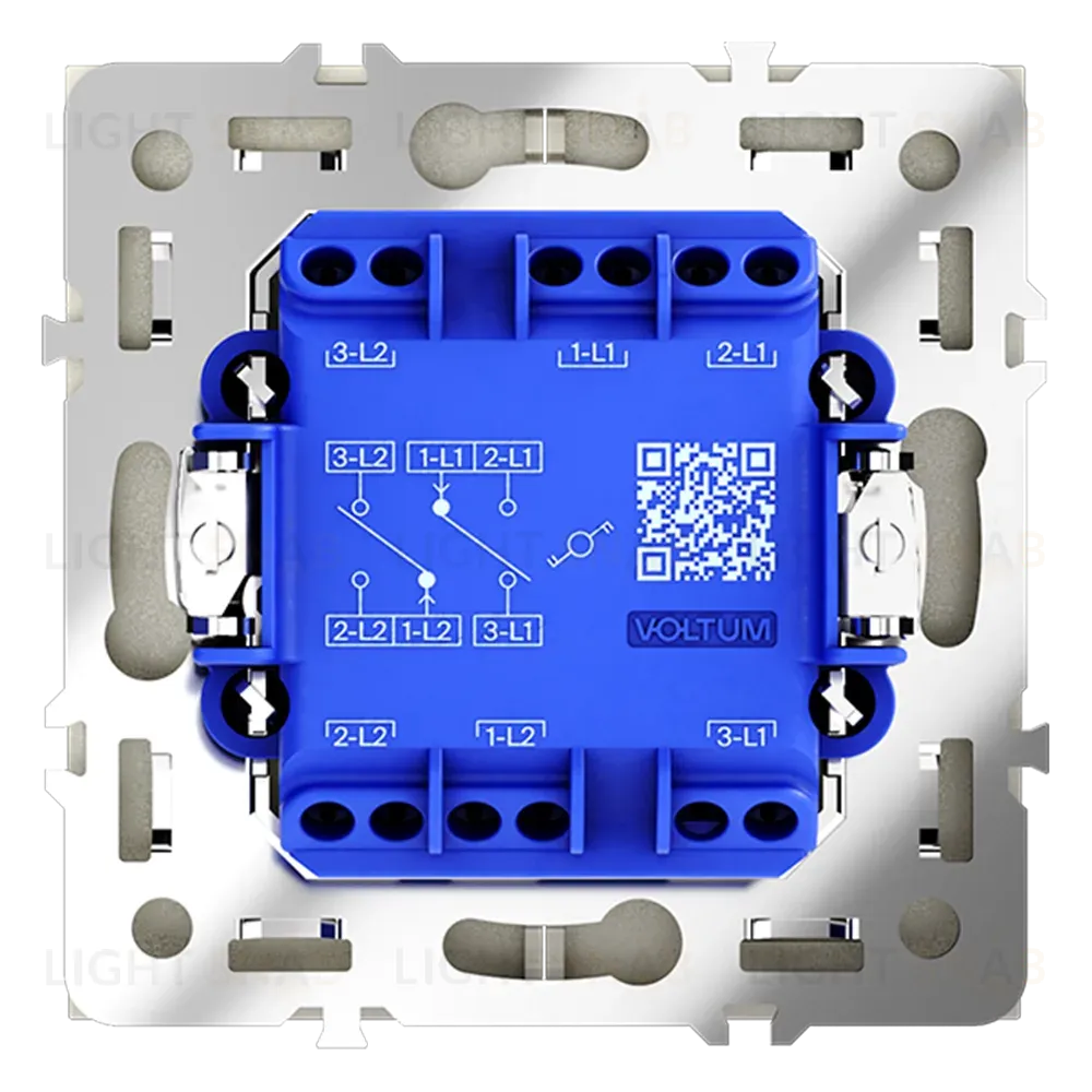 Проходной переключатель двухклавишный Voltum S70 VLS020305 (сталь) VLS020305