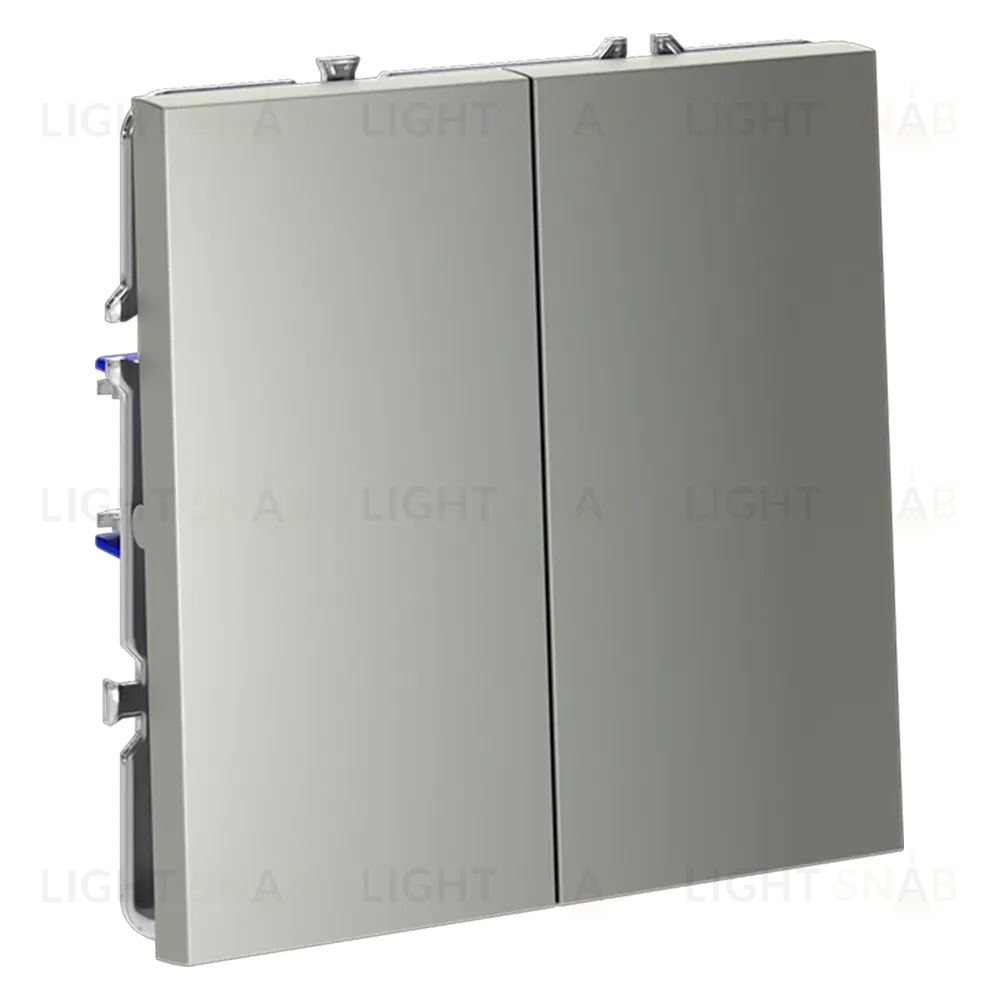 Проходной переключатель двухклавишный Voltum S70 VLS020305 (сталь) VLS020305
