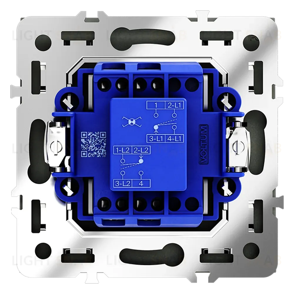 Перекрестный переключатель одноклавишный Voltum S70 VLS010508 (черный матовый) VLS010508