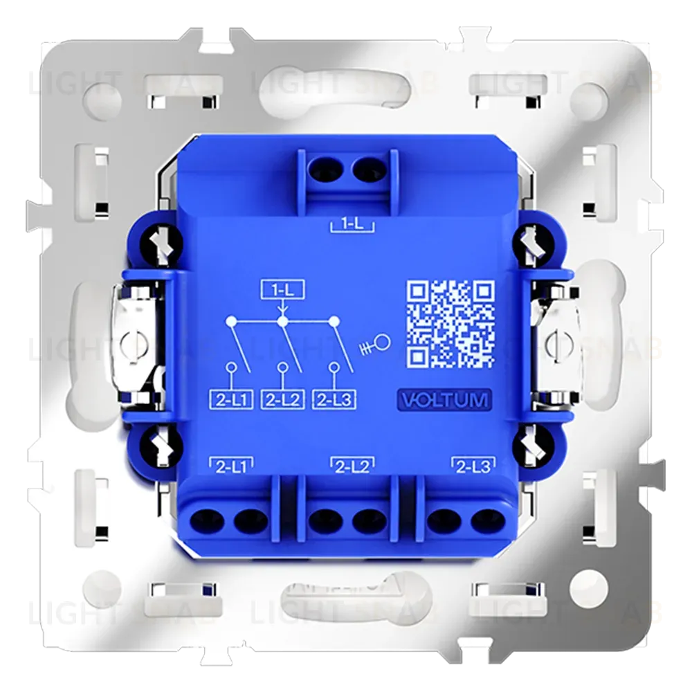 Выключатель трехклавишный Voltum S70 VLS030101 (белый глянцевый) VLS030101