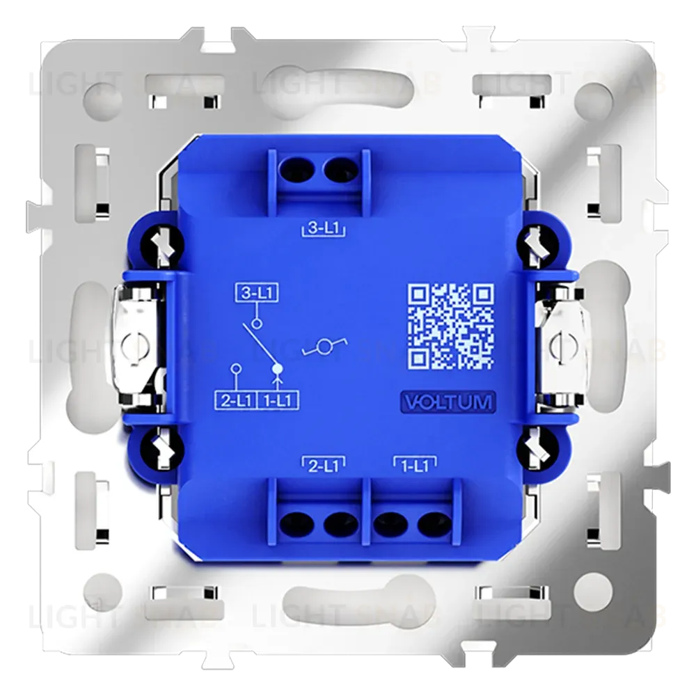 Проходной переключатель одноклавишный Voltum S70 VLS010301 (белый глянцевый) VLS010301