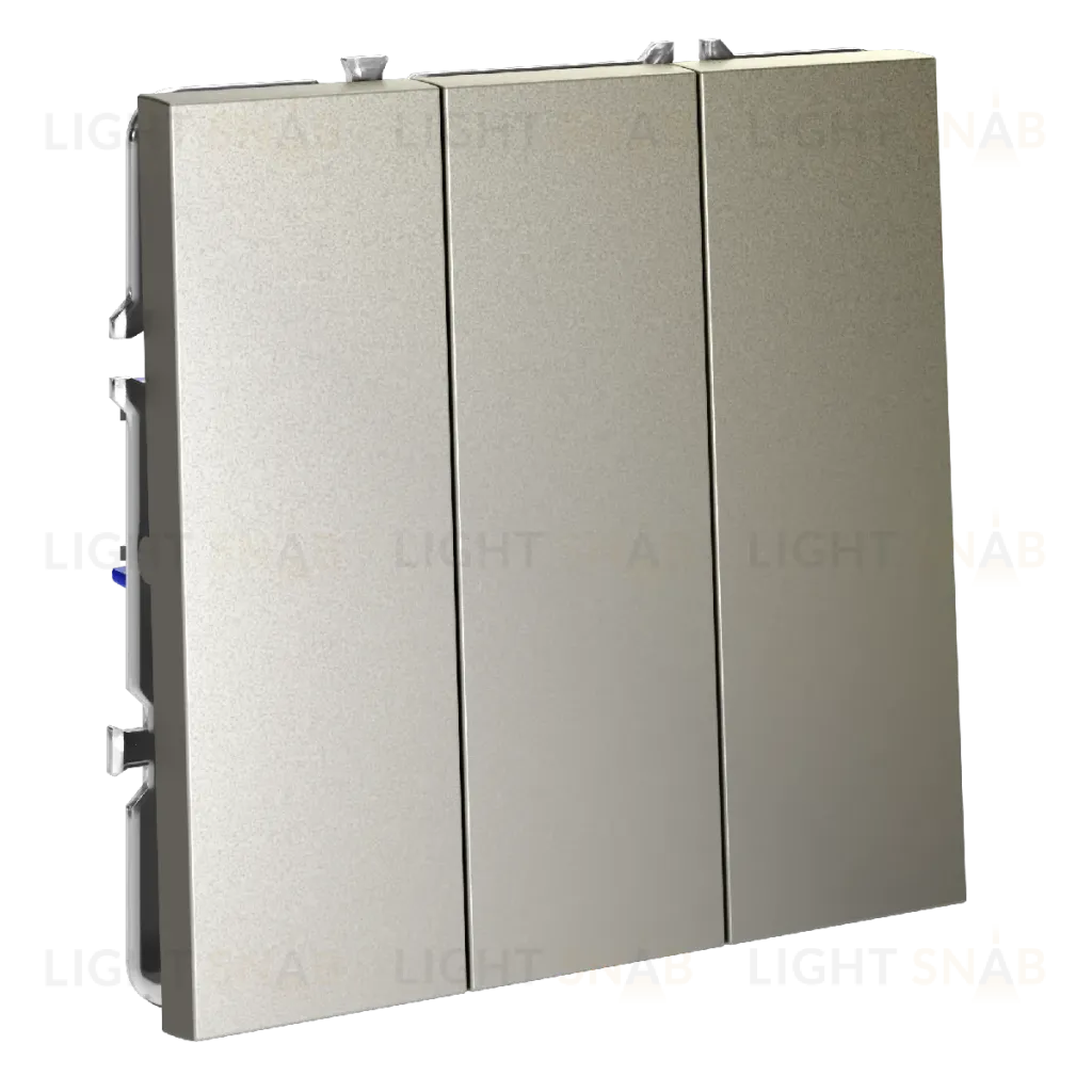 Выключатель трехклавишный Voltum S70 VLS030104 (шелк) VLS030104