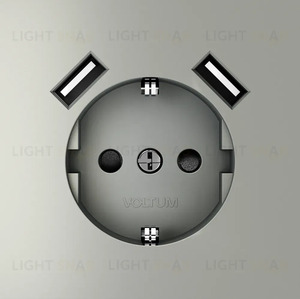 Розетка с USB, А+А Voltum S70 VLS040405 (сталь) VLS040405