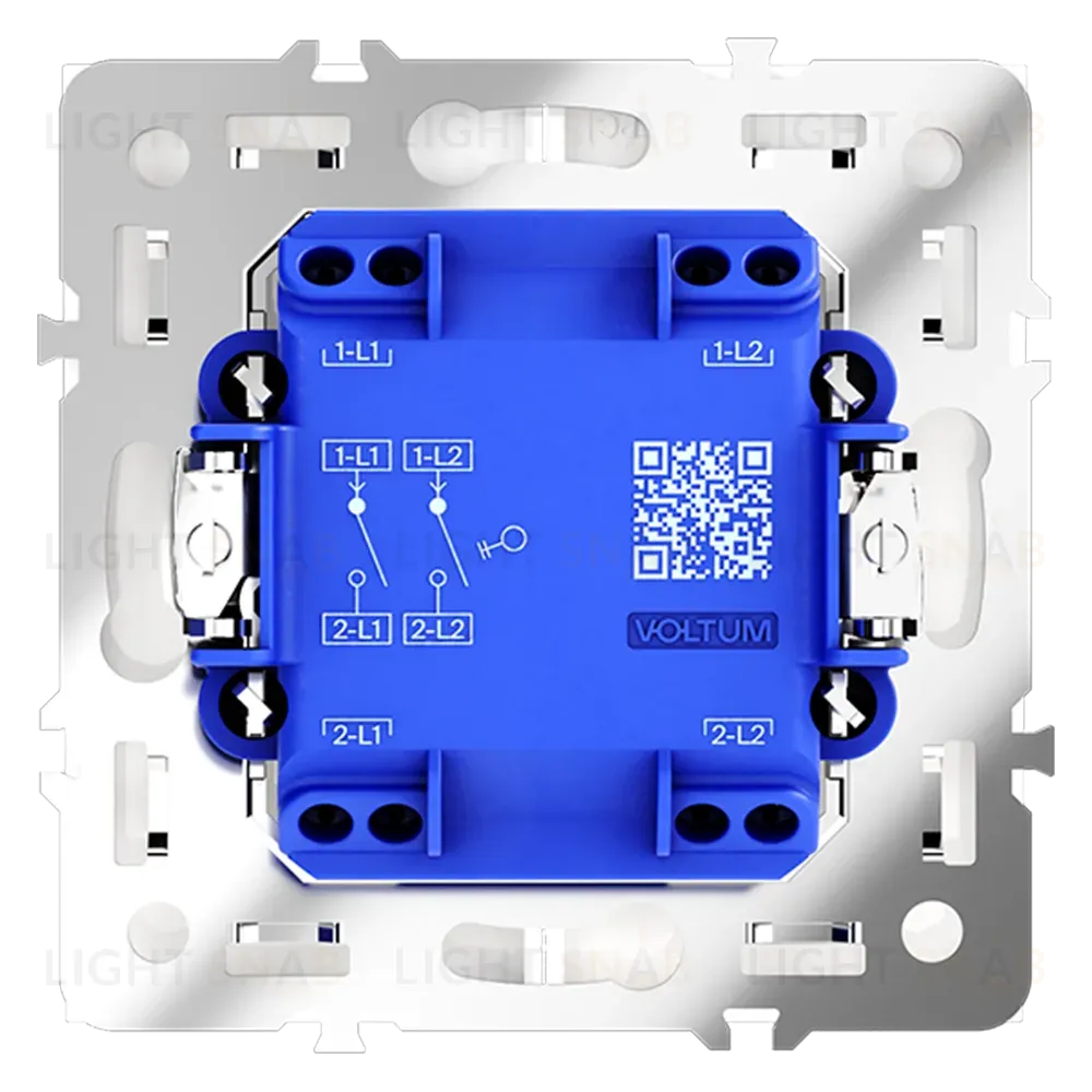 Выключатель двухклавишный Voltum S70 VLS020101 (белый глянцевый) VLS020101