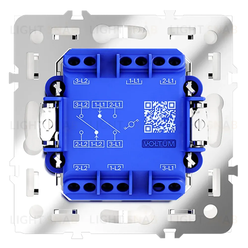 Проходной переключатель двухклавишный Voltum S70 VLS020302 (белый матовый) VLS020302