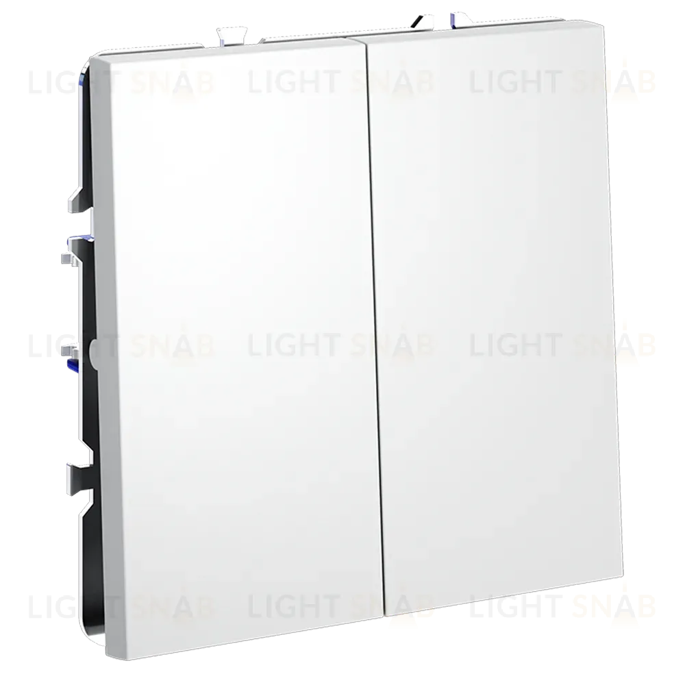 Проходной переключатель двухклавишный Voltum S70 VLS020302 (белый матовый) VLS020302
