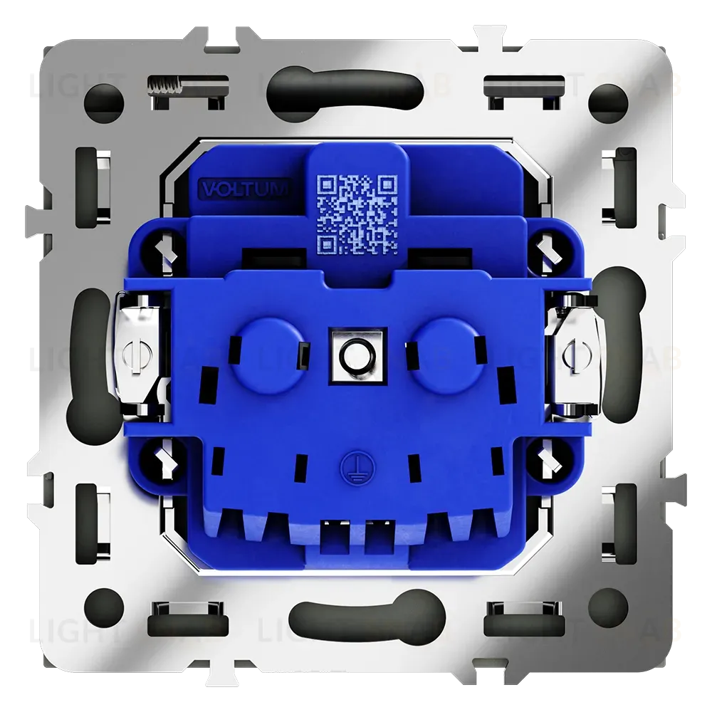 Розетка с защитными шторками и крышкой Voltum S70 VLS040308 (черный матовый) VLS040308