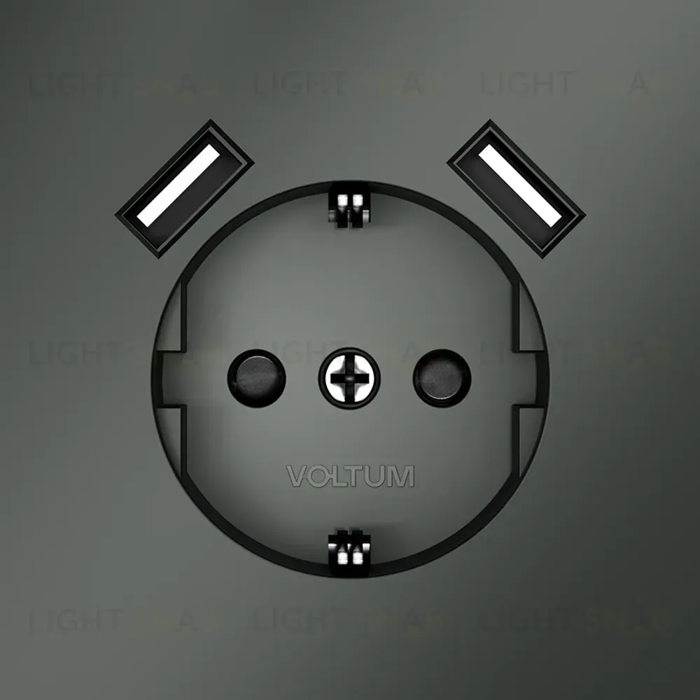 Розетка с USB, А+А Voltum S70 VLS040406 (титан) VLS040406