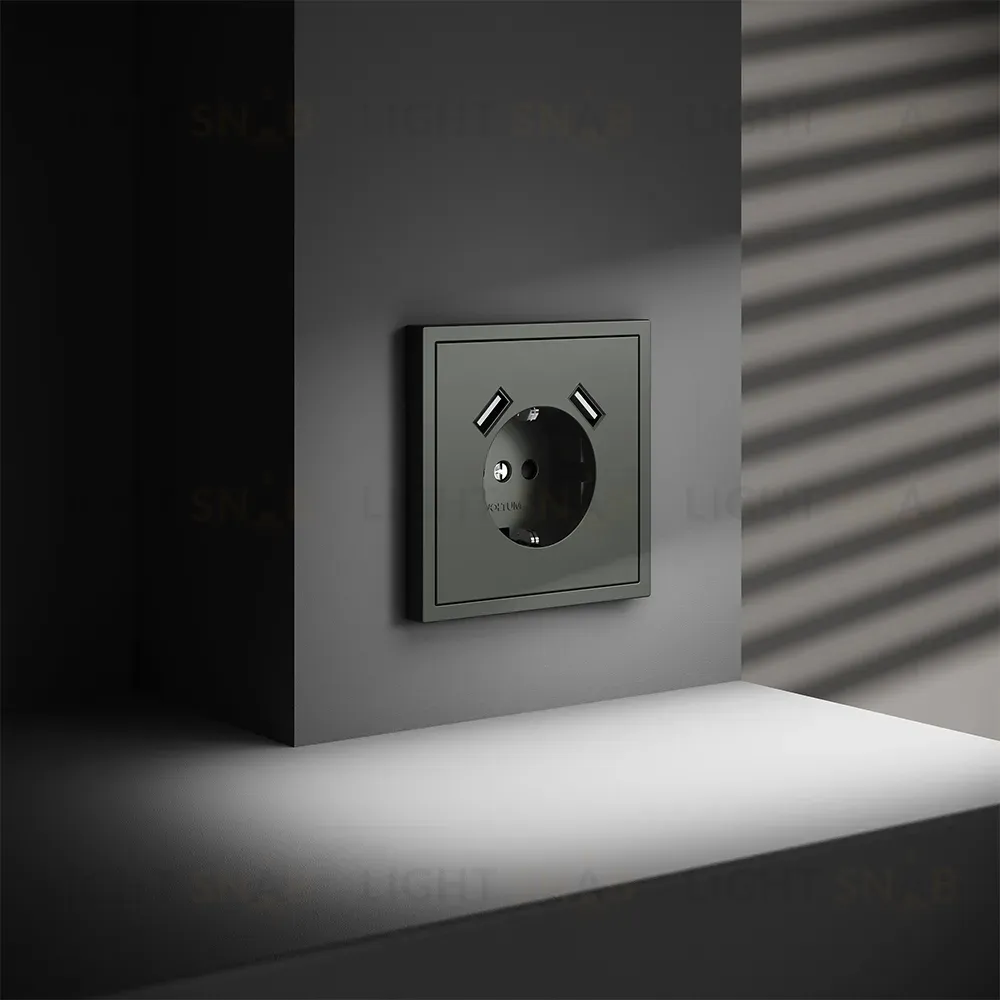 Розетка с USB, А+А Voltum S70 VLS040406 (титан) VLS040406