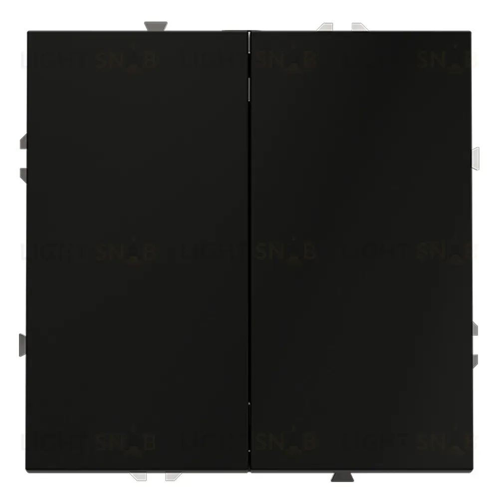 Выключатель двухклавишный Voltum S70 VLS020108 (черный матовый) VLS020108