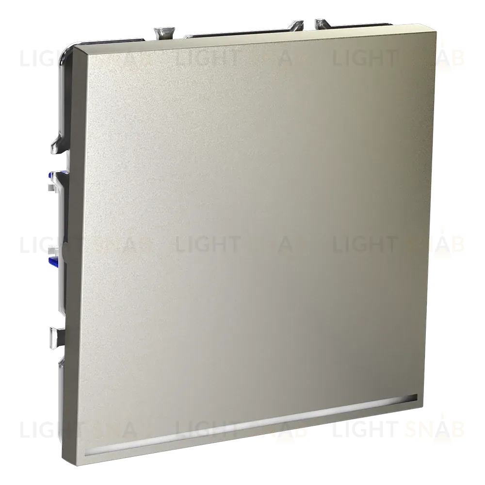 Выключатель одноклавишный с подсветкой Voltum S70 VLS010204 (шелк) VLS010204