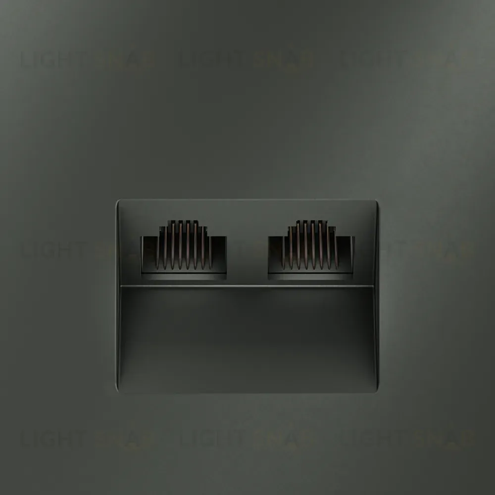 Розетка компьютерная двойная Voltum S70 VLS060206 (титан) VLS060206