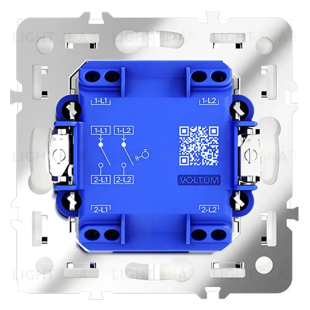 Выключатель с самовозвратом двухклавишный Voltum S70 VLS020602 (белый матовый) VLS020602