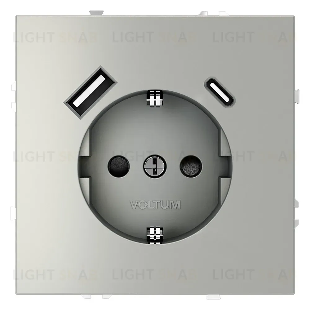 Розетка с USB, A+C Voltum S70 VLS040505 (сталь) VLS040505