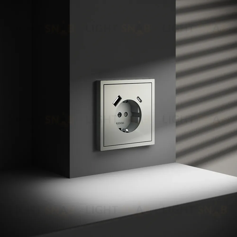 Розетка с USB, A+C Voltum S70 VLS040505 (сталь) VLS040505