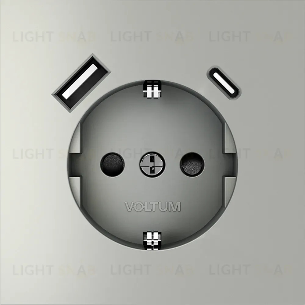 Розетка с USB, A+C Voltum S70 VLS040505 (сталь) VLS040505