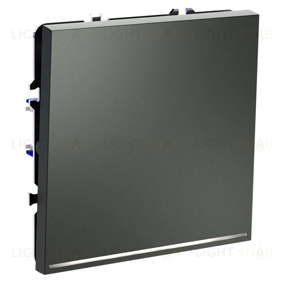 Проходной переключатель одноклавишный с подсветкой Voltum S70 VLS010406 (титан) VLS010406