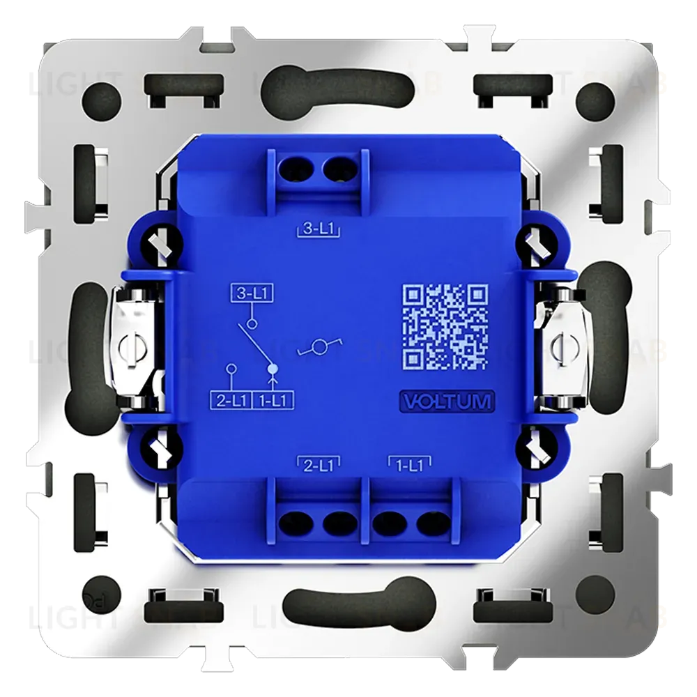 Проходной переключатель одноклавишный Voltum S70 VLS010308 (черный матовый) VLS010308