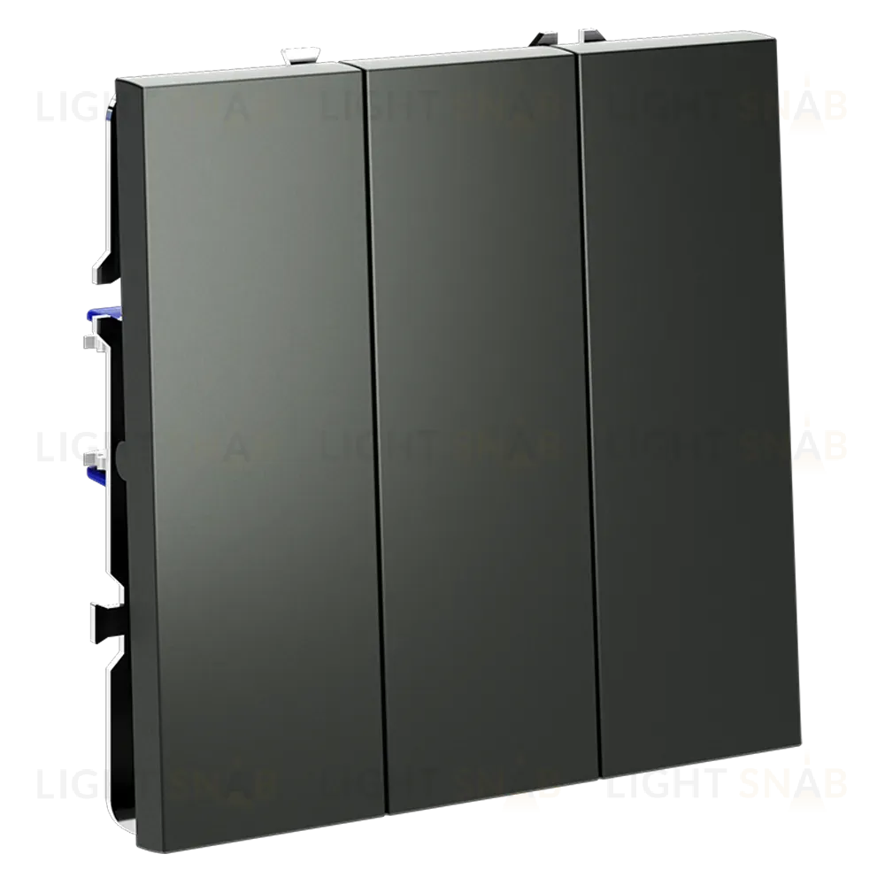 Выключатель трехклавишный Voltum S70 VLS030106 (титан) VLS030106