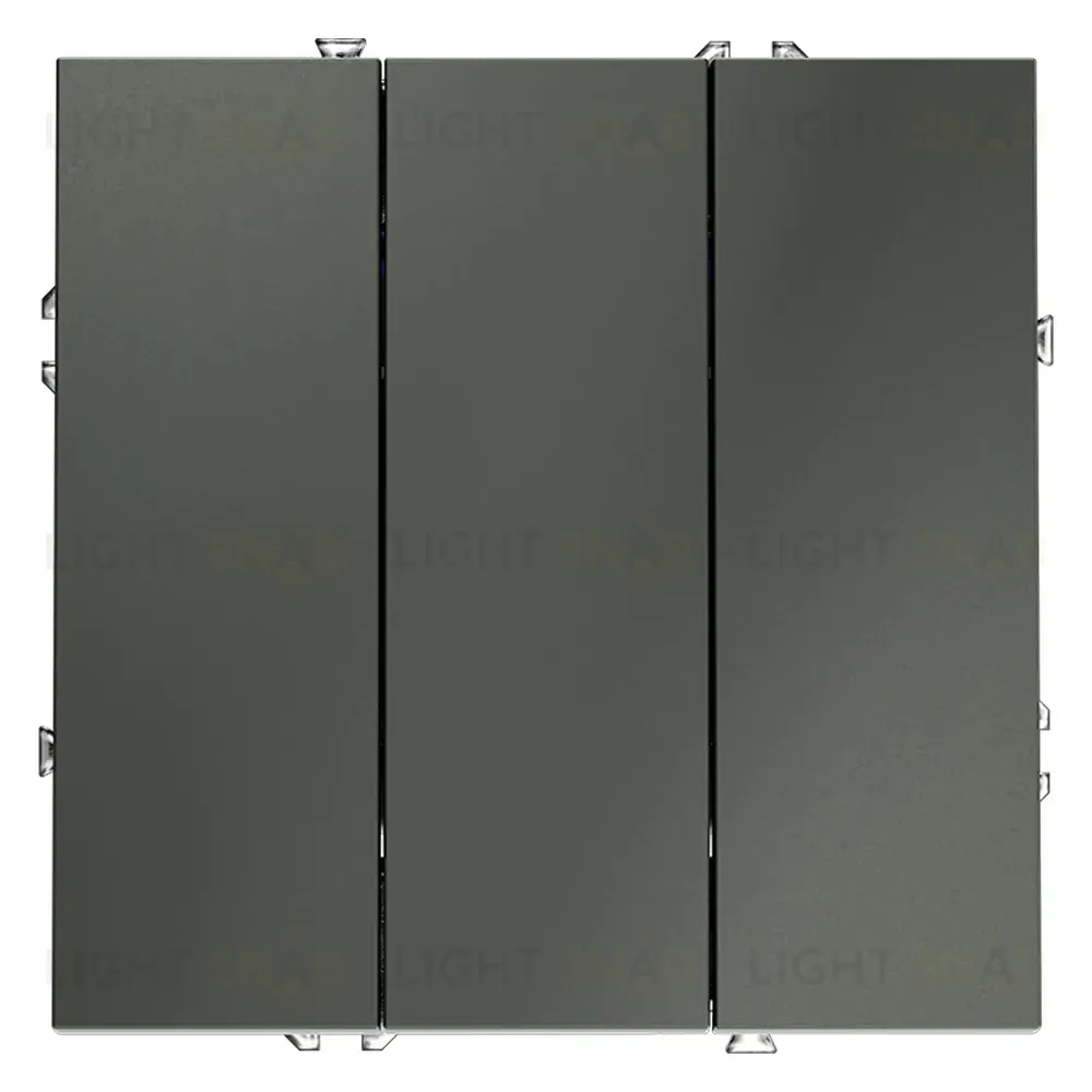 Выключатель трехклавишный Voltum S70 VLS030106 (титан) VLS030106