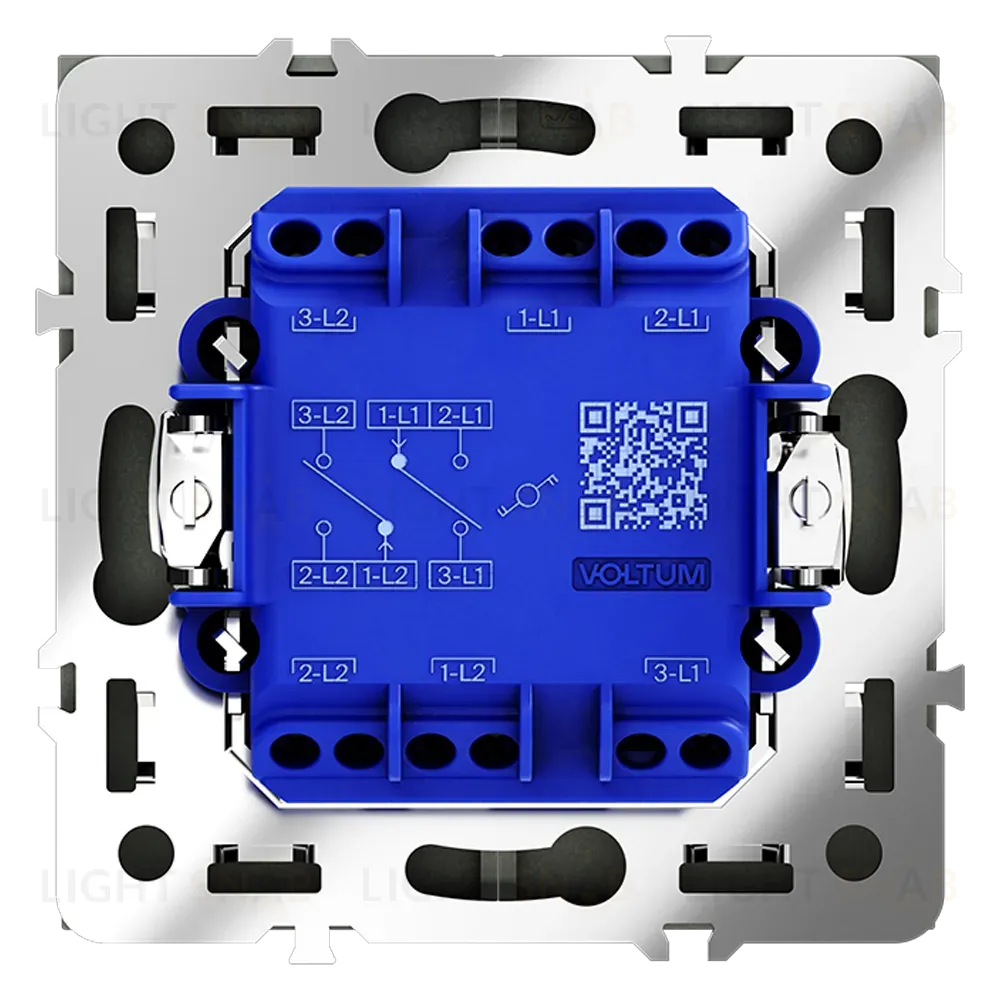 Проходной переключатель двухклавишный Voltum S70 VLS020307 (графит) VLS020307