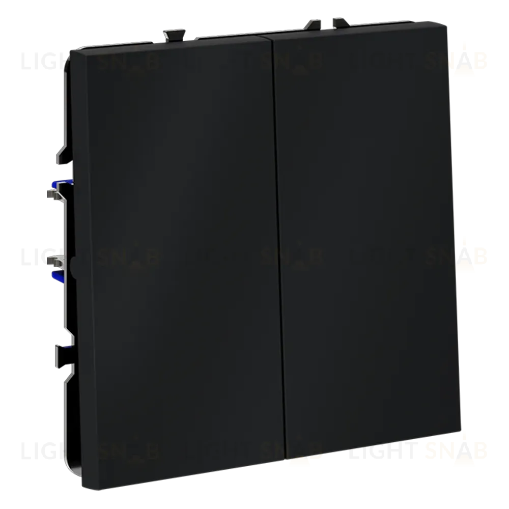 Проходной переключатель двухклавишный Voltum S70 VLS020307 (графит) VLS020307