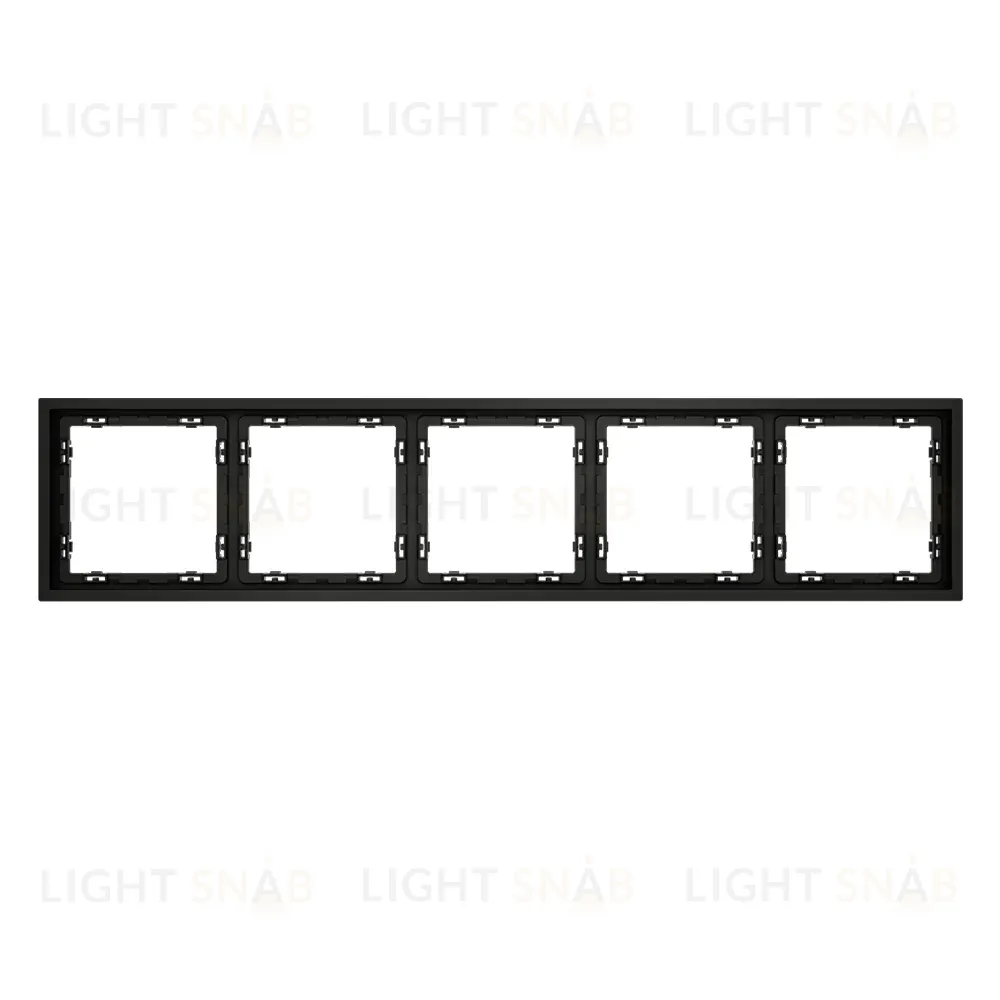 Рамка на 5 постов Voltum S70 VLS100508 (черный матовый) VLS100508