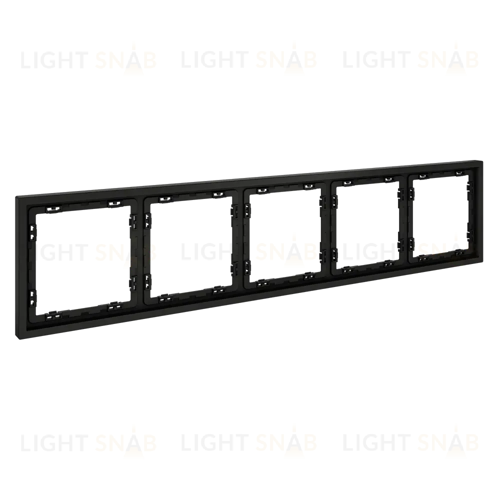 Рамка на 5 постов Voltum S70 VLS100508 (черный матовый) VLS100508