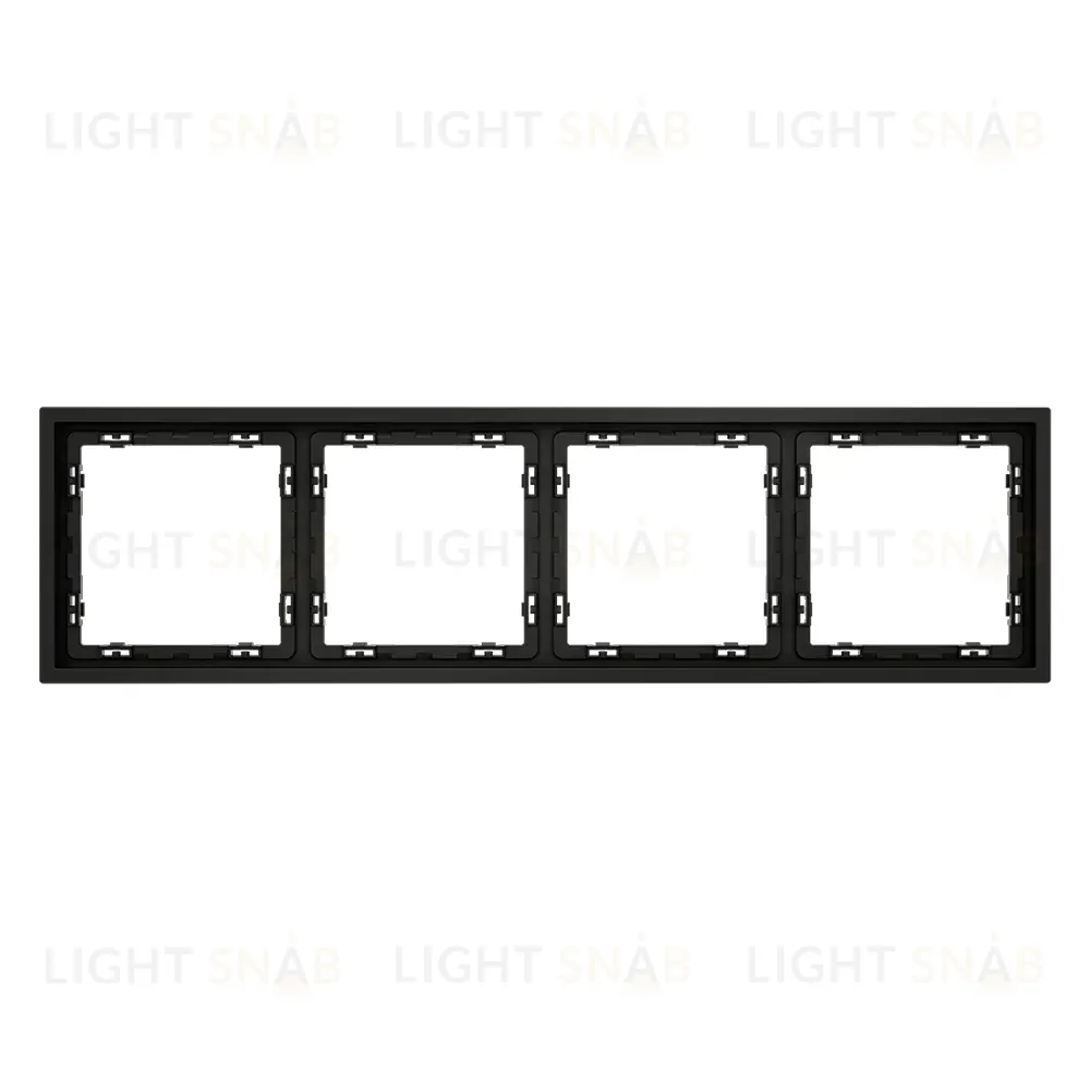 Рамка на 4 поста Voltum S70 VLS100408 (черный матовый) VLS100408