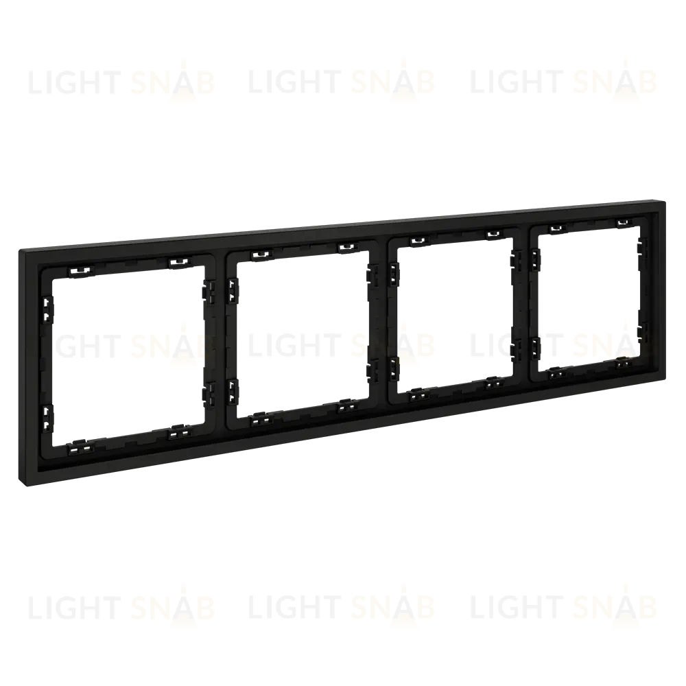 Рамка на 4 поста Voltum S70 VLS100408 (черный матовый) VLS100408