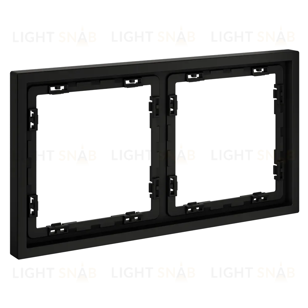 Рамка на 2 поста Voltum S70 VLS100208 (черный матовый) VLS100208