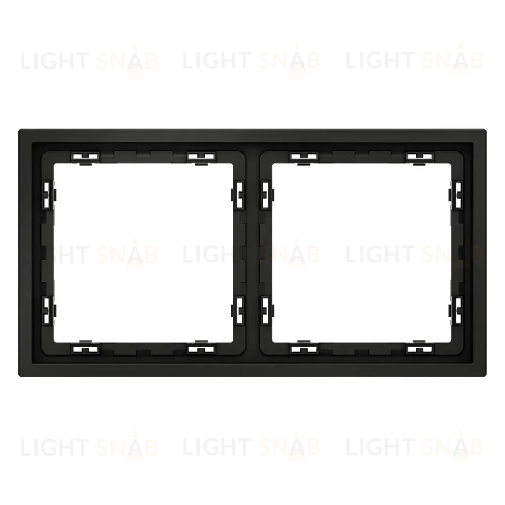 Рамка на 2 поста Voltum S70 VLS100208 (черный матовый) VLS100208