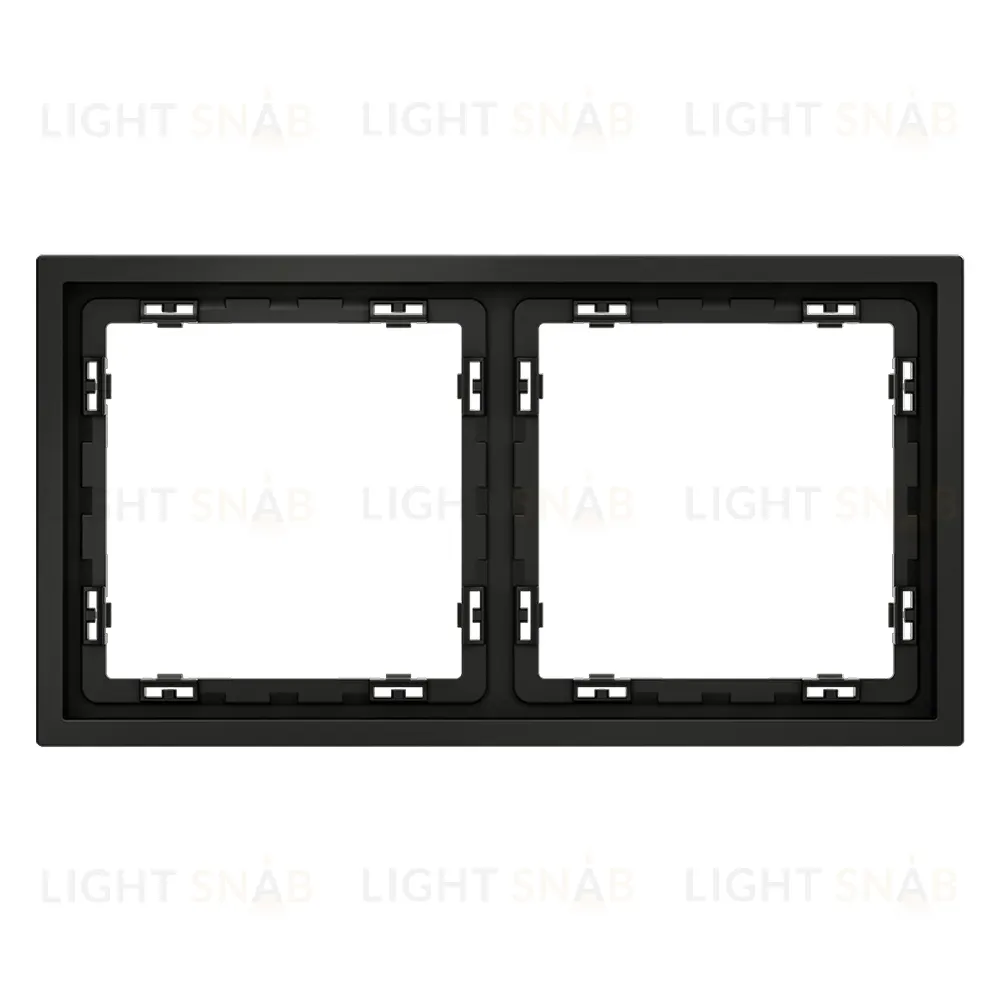 Рамка на 2 поста Voltum S70 VLS100208 (черный матовый) VLS100208