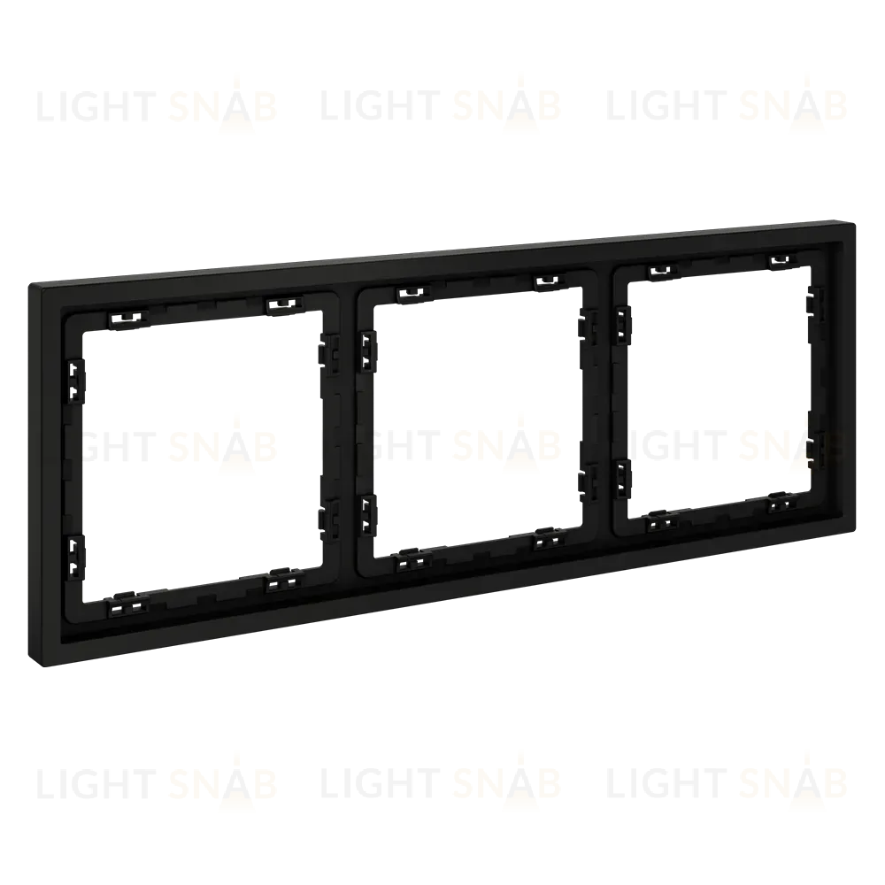 Рамка на 3 поста Voltum S70 VLS100308 (черный матовый) VLS100308