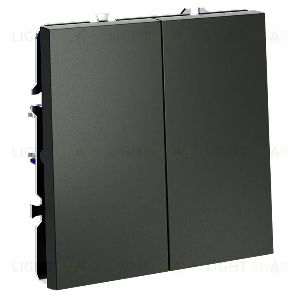 Проходной переключатель двухклавишный Voltum S70 VLS020306 (титан) VLS020306