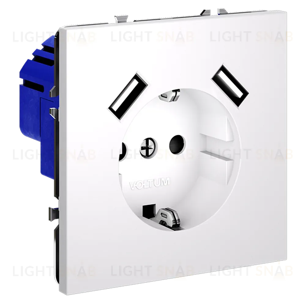 Розетка с USB Voltum S70 VLS040402 (белый матовый) VLS040402