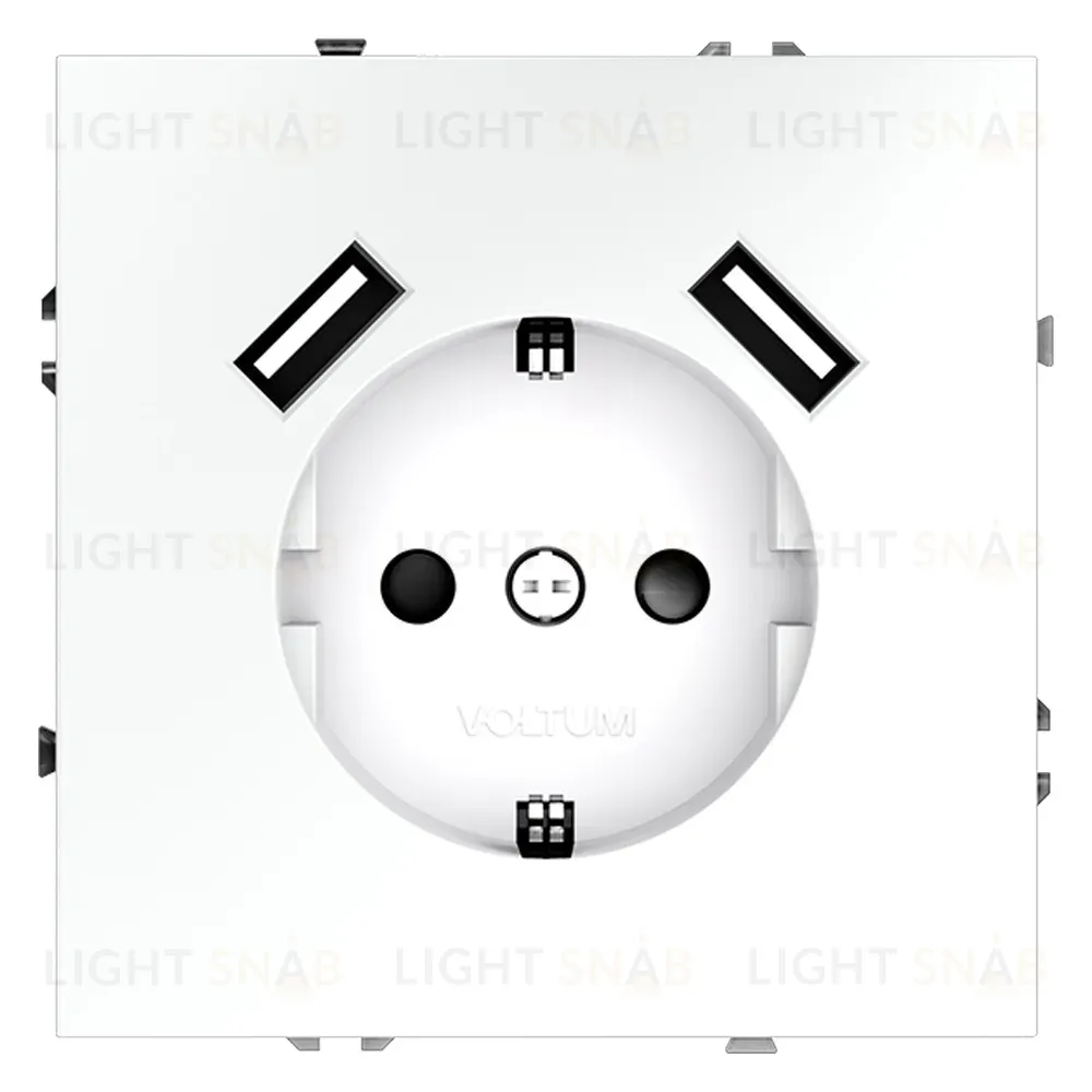 Розетка с USB Voltum S70 VLS040402 (белый матовый) VLS040402