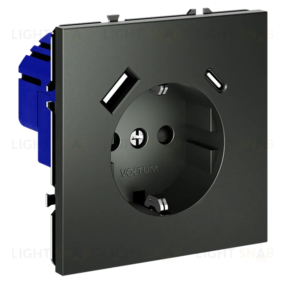 Розетка с USB, A+C Voltum S70 VLS040506 (титан) VLS040506