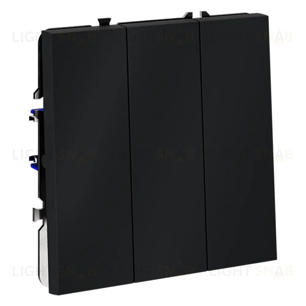 Выключатель трехклавишный Voltum S70 VLS030107 (графит) VLS030107