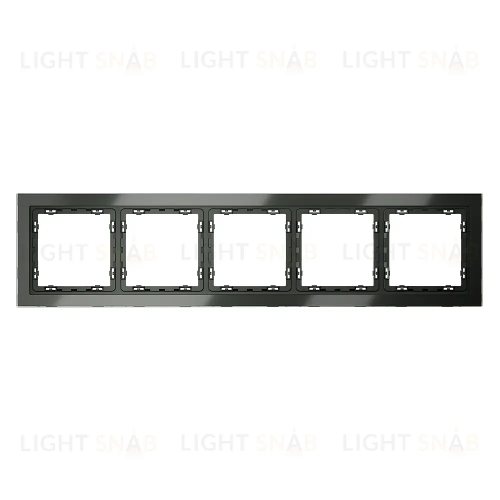 Рамка на 5 постов Voltum S70 VLS110506 (титан, стекло) VLS110506