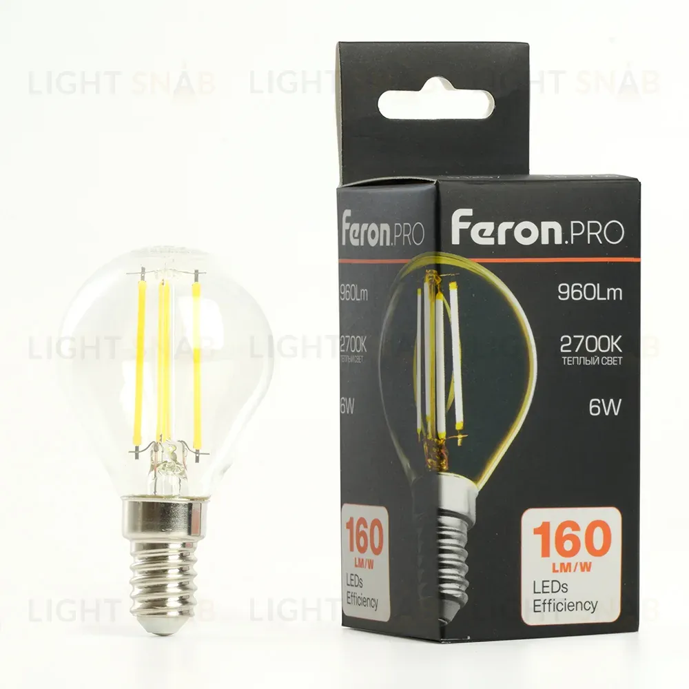 Лампа светодиодная Feron E14 6W 2700K LB-1706 51256 51256