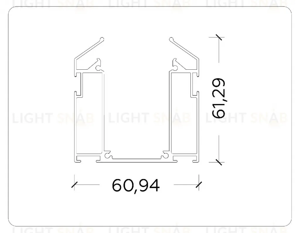 Корпус для накладного шинопровода Ambrella Light Magnetic 220V GL1013 GL1013