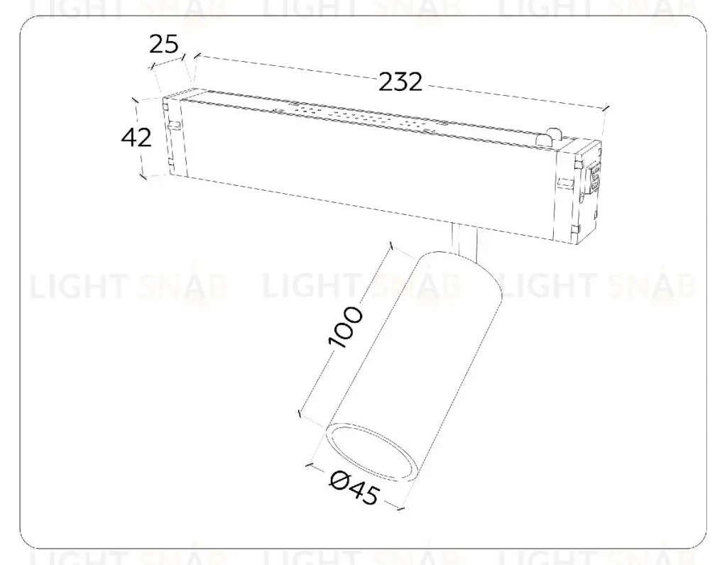 Трековый магнитный светильник Ambrella Light Magnetic 220V GL1213 GL1213