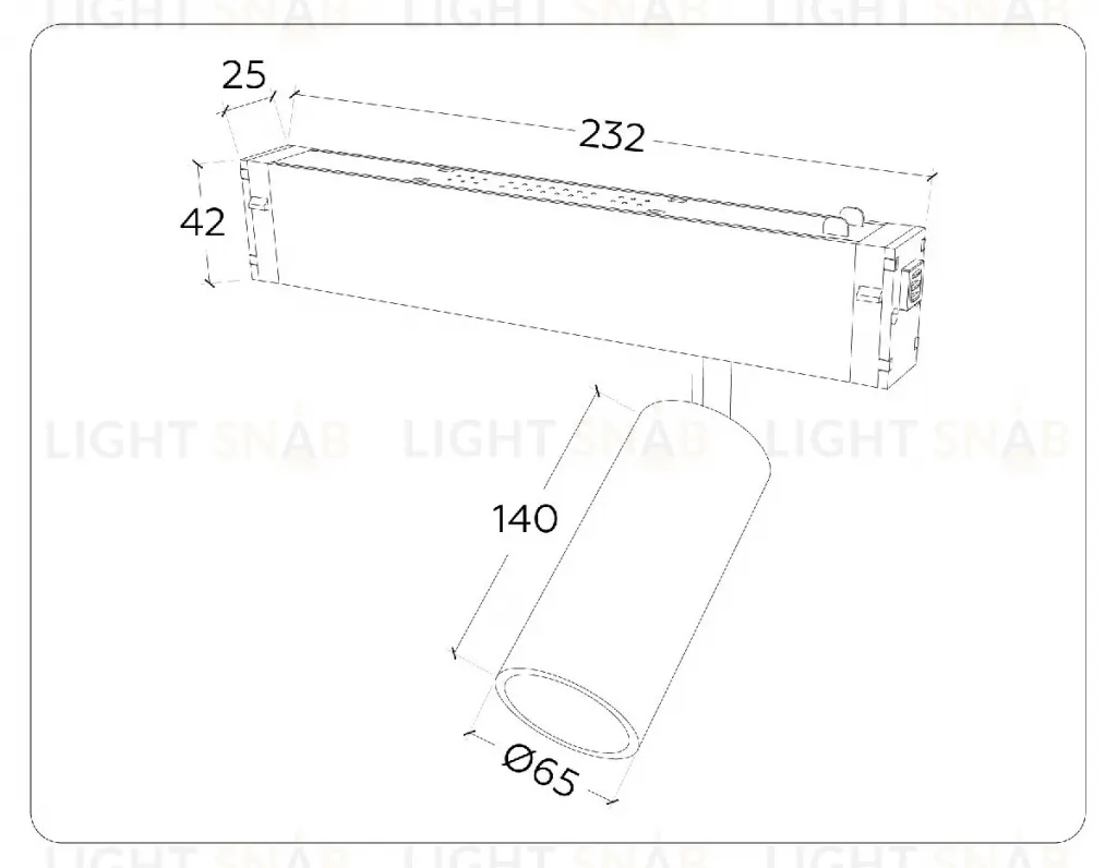 Трековый магнитный светильник Ambrella Light Magnetic 220V GL1232 GL1232
