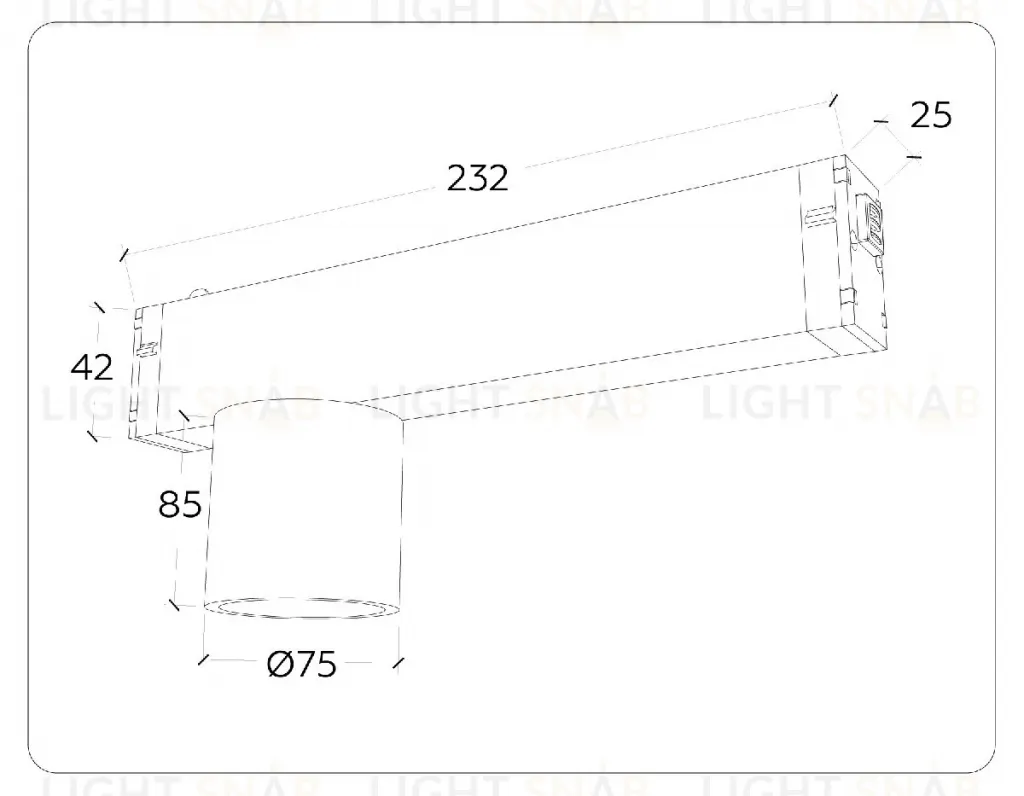 Трековый магнитный светильник Ambrella Light Magnetic 220V GL1241 GL1241