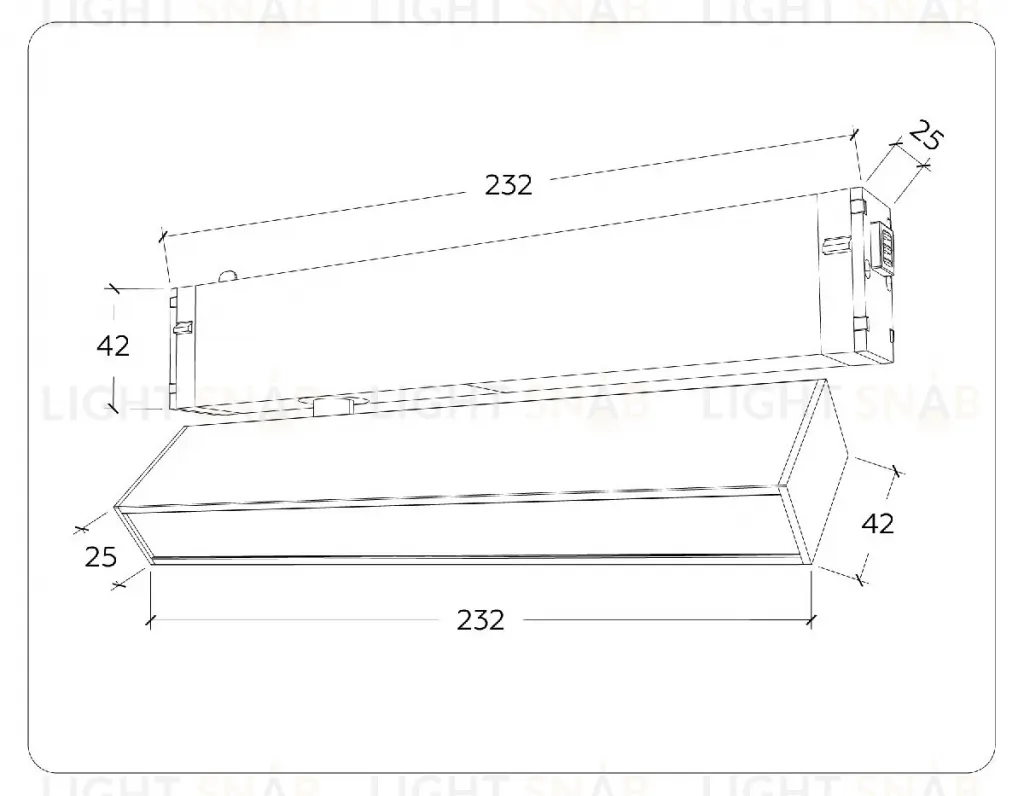 Трековый магнитный светильник Ambrella Light Magnetic 220V GL1321 GL1321
