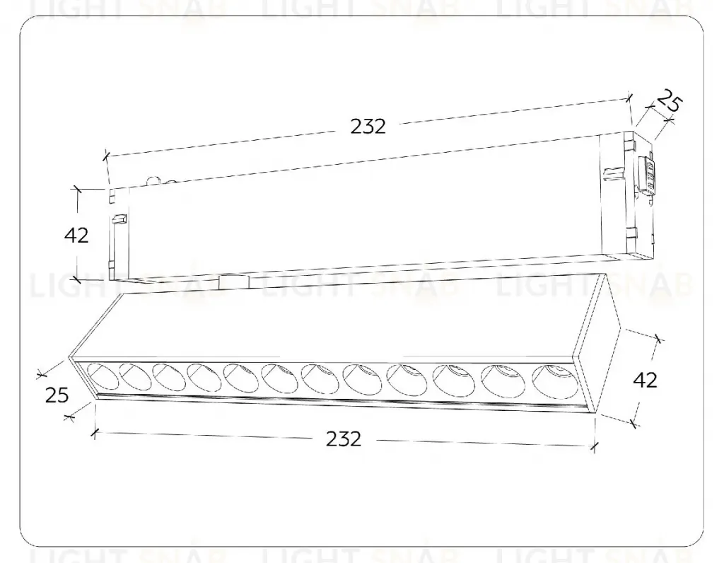 Трековый магнитный светильник Ambrella Light Magnetic 220V GL1342 GL1342
